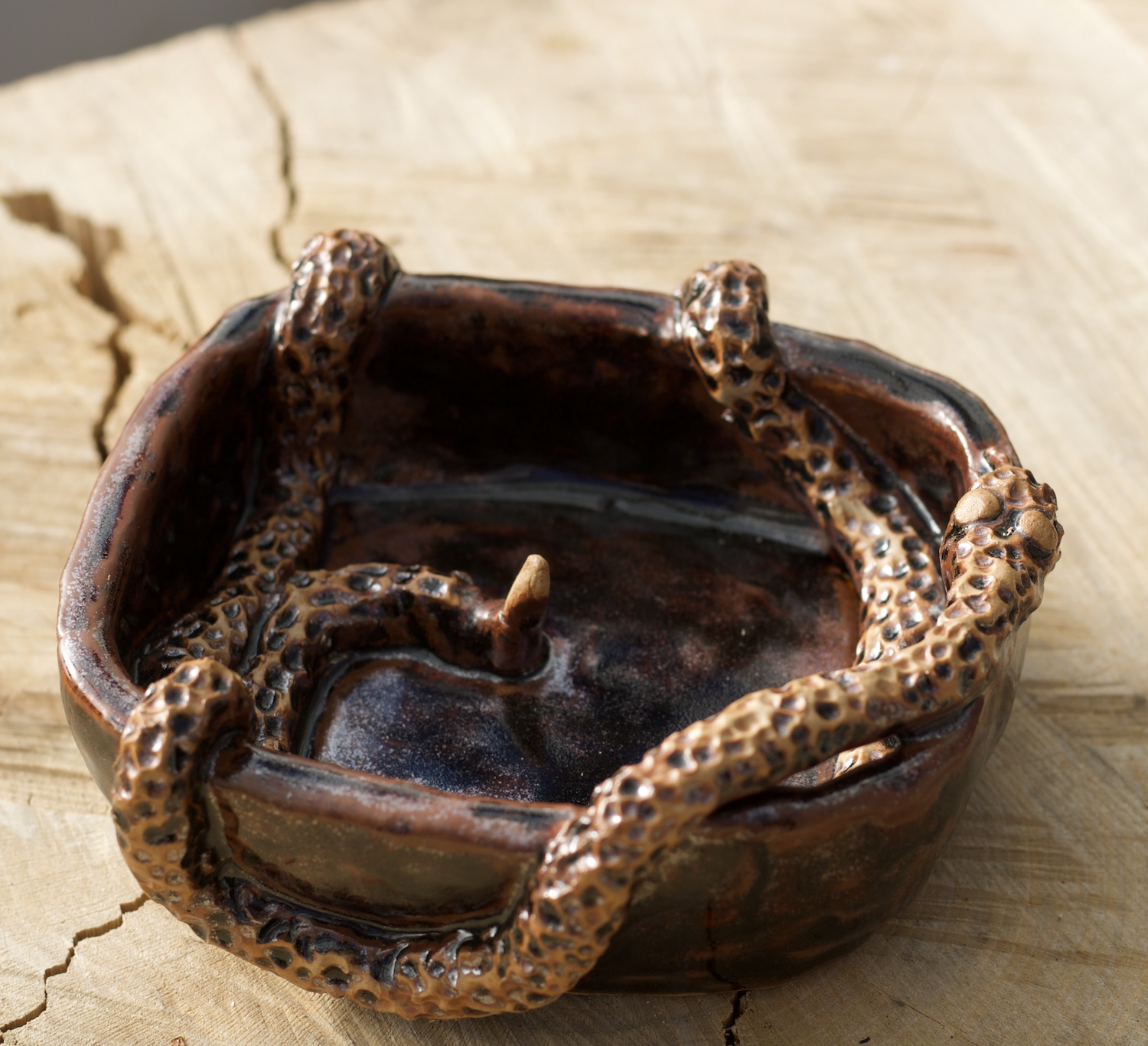 snake ashtray — eiley's pottery